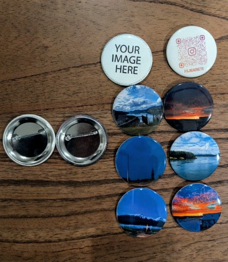2.25 Round Photo 6 buttons or magnets
